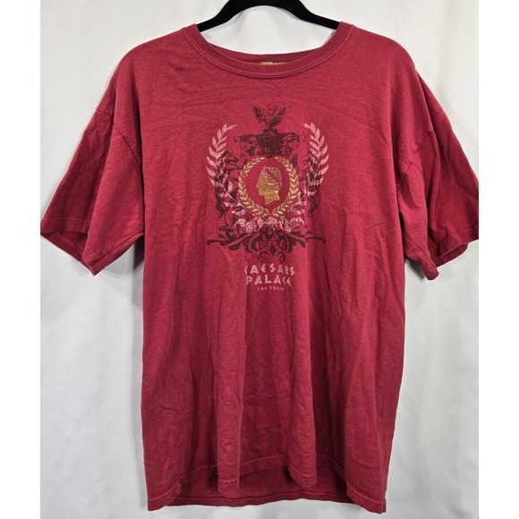 Vintage Caesars Palace Las Vegas T-Shirt Graphic Tee Red Tourist Souvenir Medium - Picture 2 of 9